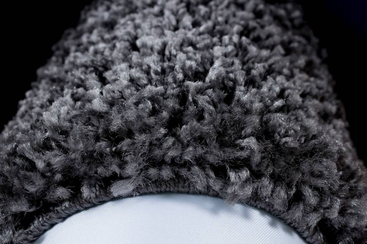 Hochflor Teppich Rund - Candy Shaggy Bordüre Grau