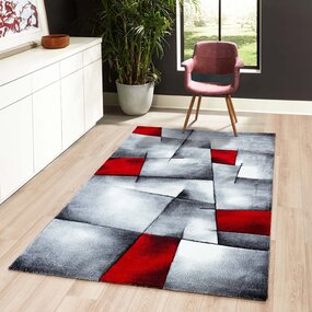 Kristal - Modern Teppich - Rot Kristal - Modern Teppich - Rot