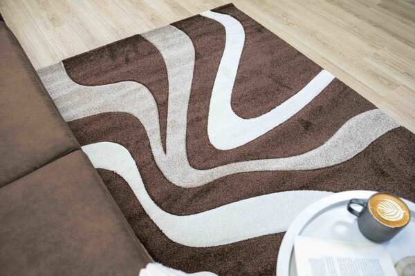 Kristal - Modern Teppich - Braun Kristal - Modern Teppich - Braun