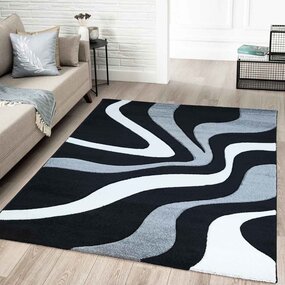 Kristal - Modern Teppich - Schwarz Kristal - Modern Teppich - Schwarz