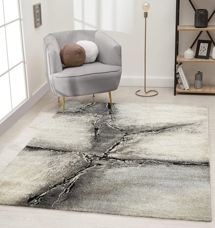 Teppich Modern - Maratta Struktur Grau/Beige Teppich Modern - Maratta Struktur Grau/Beige