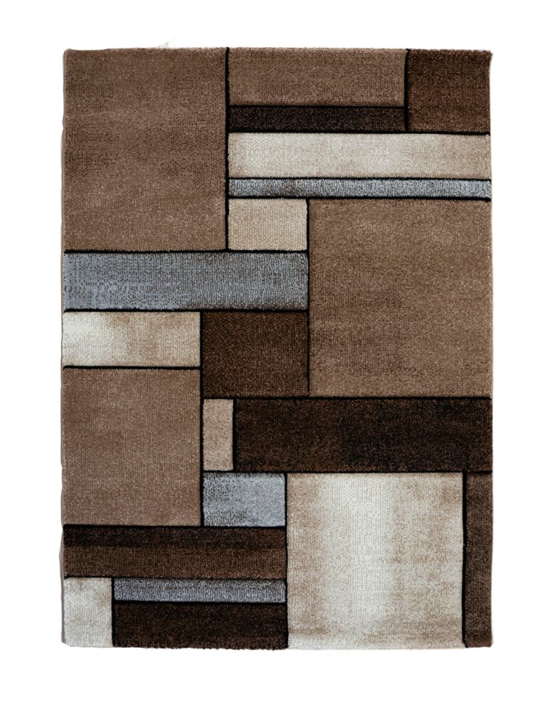 Teppich Modern - Kristal Braun/Grau Teppich Modern - Kristal Braun/Grau