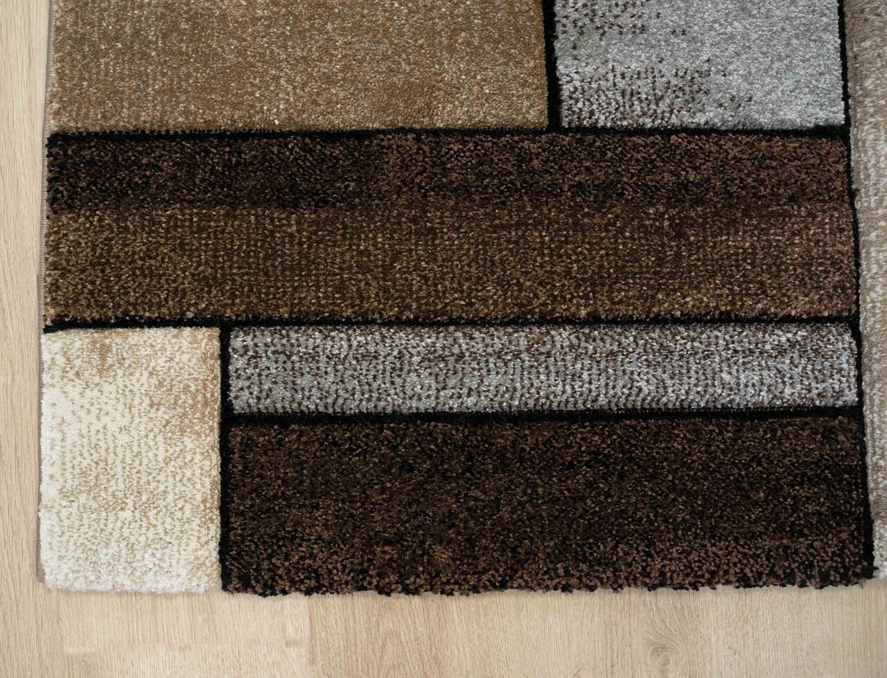 Teppich Modern - Kristal Braun/Grau Teppich Modern - Kristal Braun/Grau