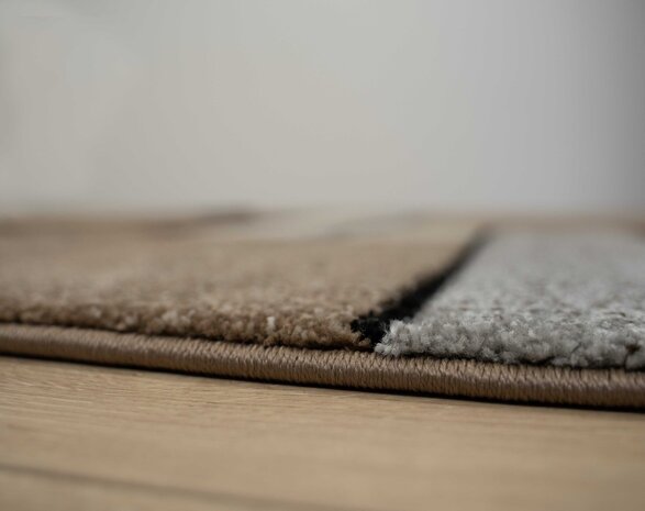 Teppich Modern - Kristal Braun/Grau Teppich Modern - Kristal Braun/Grau