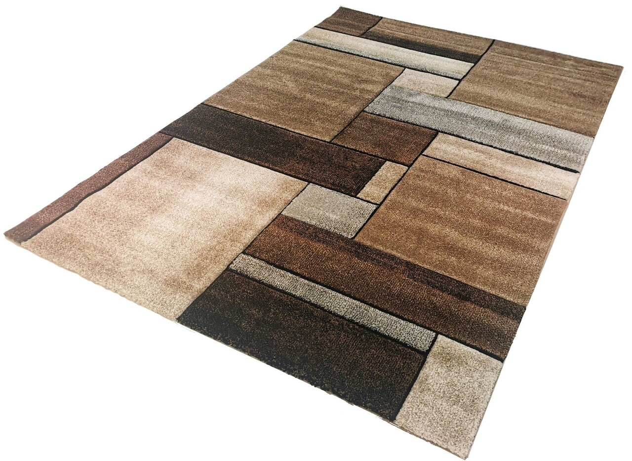 Teppich Modern - Kristal Braun/Grau Teppich Modern - Kristal Braun/Grau