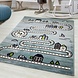 Kinderteppich City Blau Kinderteppich City Blau