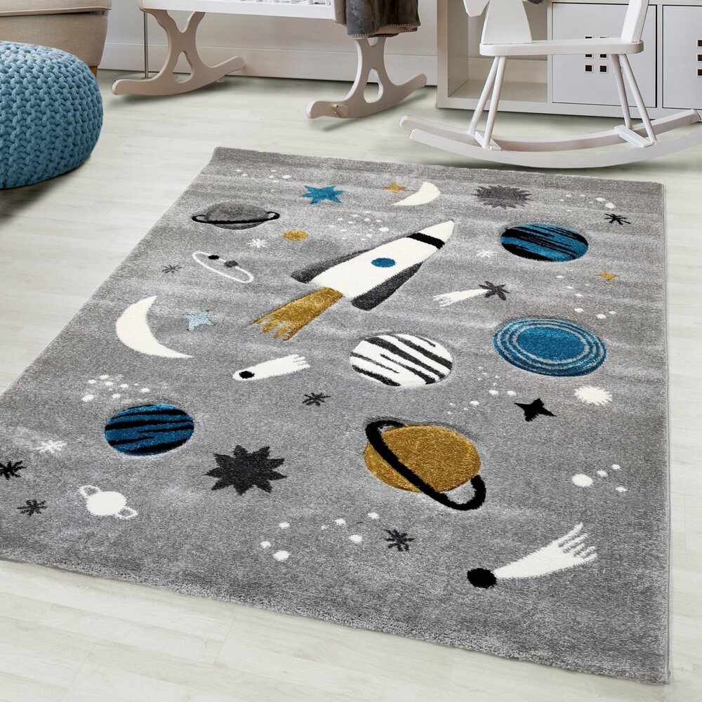 Kinderteppich Space Grau Kinderteppich Space Grau