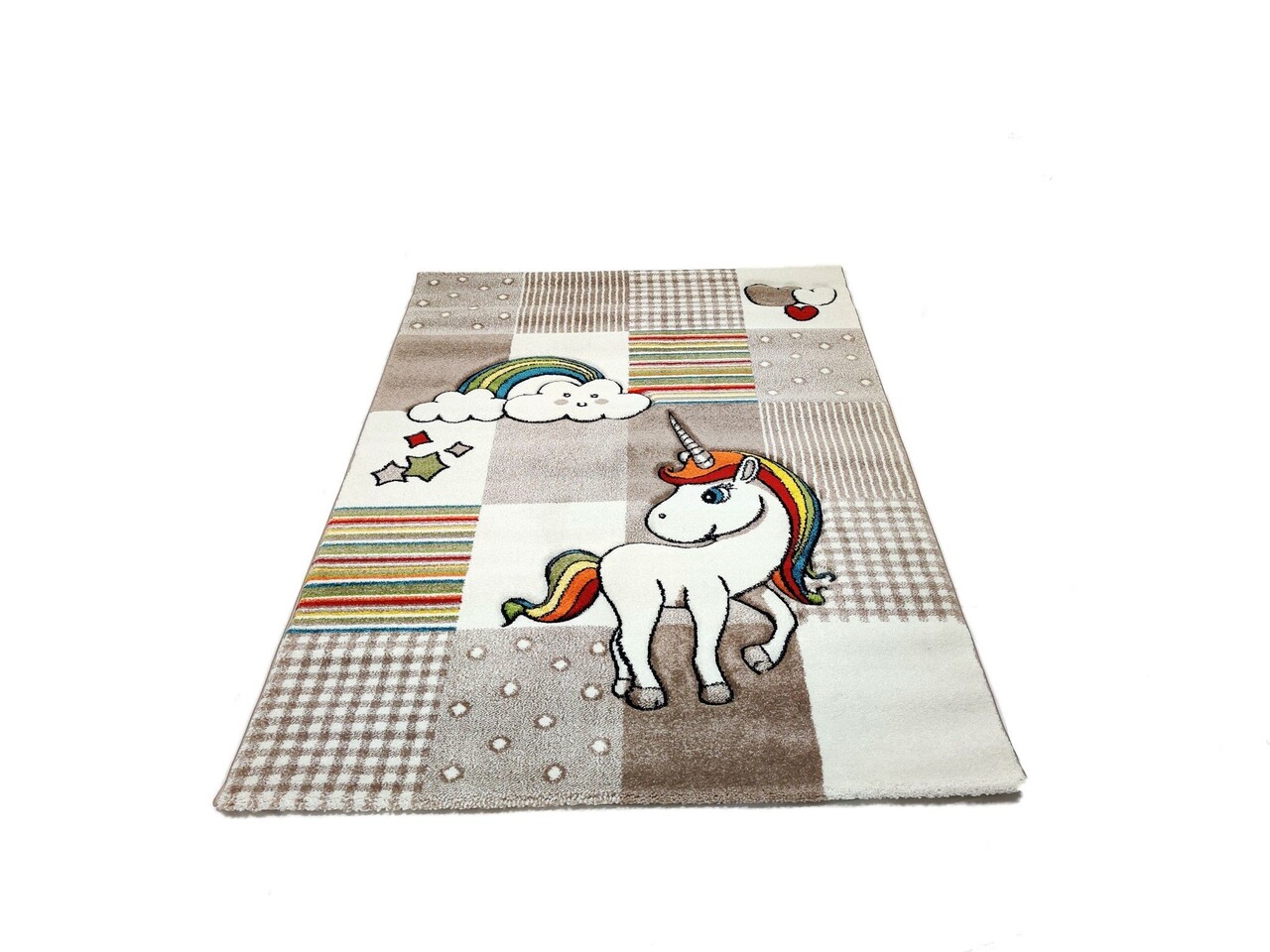Kinderteppich Einhorn Beige Kinderteppich Einhorn Beige
