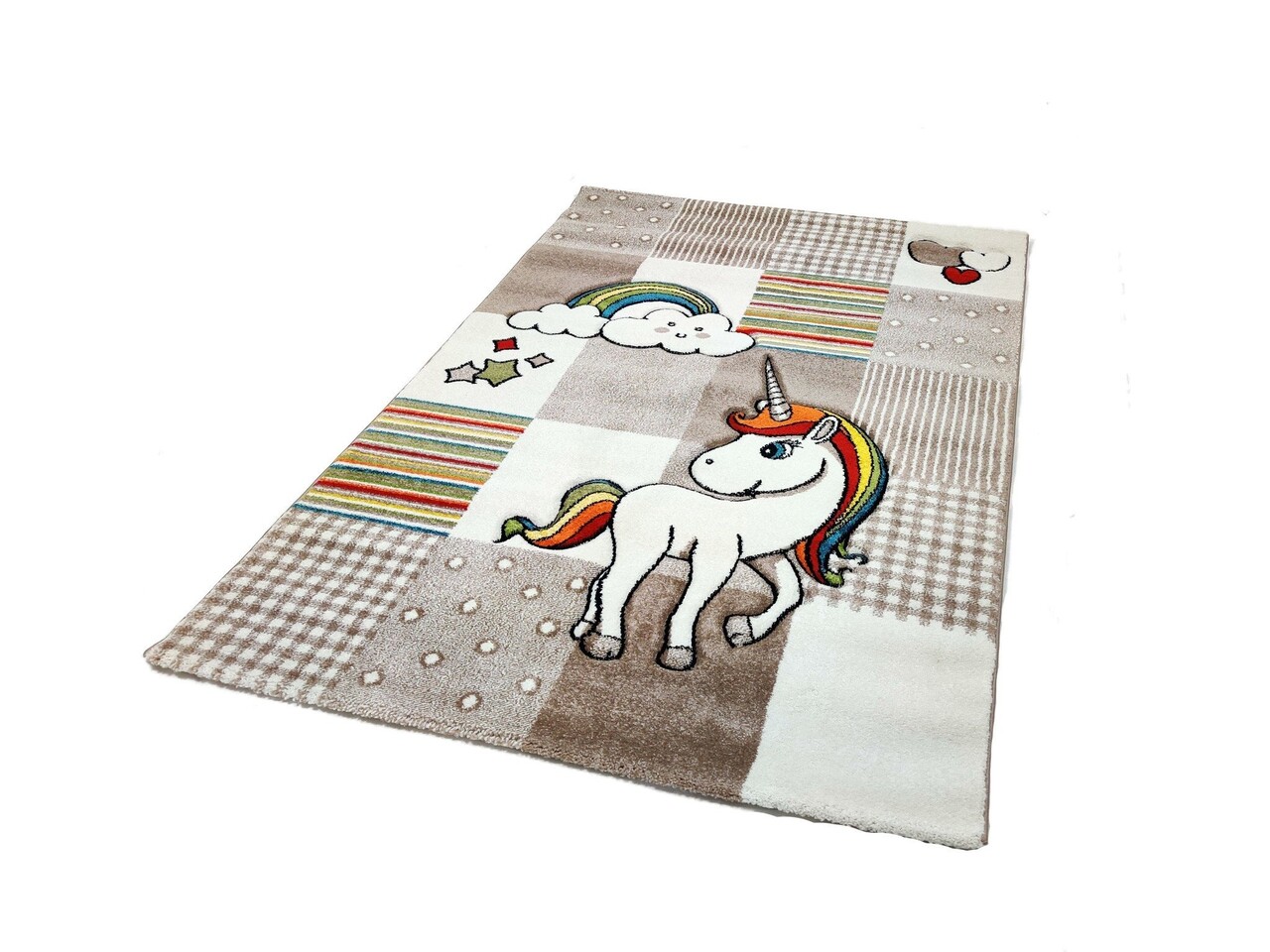 Kinderteppich Einhorn Beige Kinderteppich Einhorn Beige