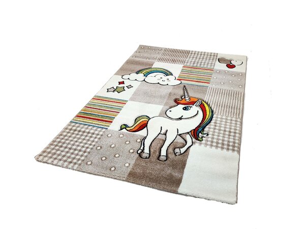 Kinderteppich Einhorn Beige Kinderteppich Einhorn Beige