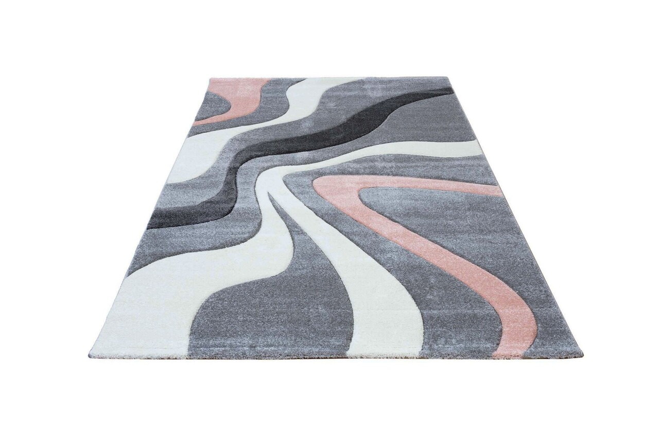 Teppich Kristal Modern Grau/Rosa Teppich Kristal Modern Grau/Rosa