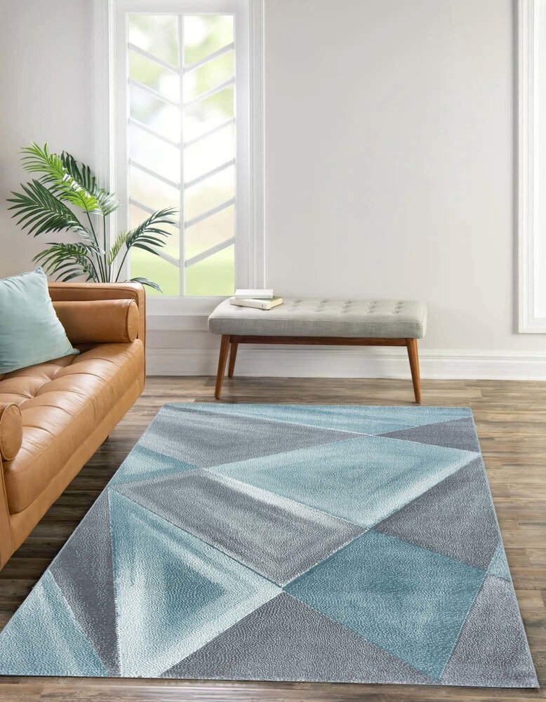 Fano Modern Blau - Grau Teppich - Fano Modern Blau - Grau Teppich -