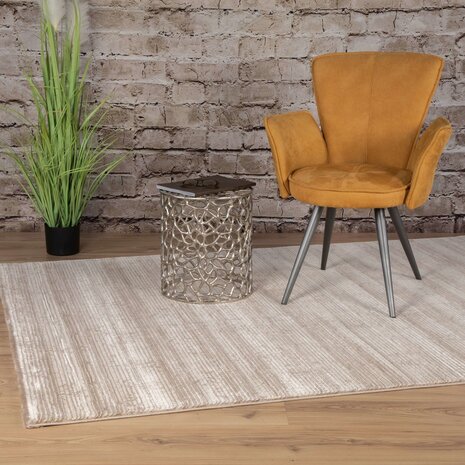 Vita Solid Beige Teppich - Gestreift Vita Solid Beige Teppich - Gestreift