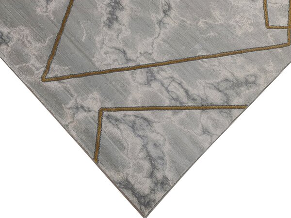 Teppich Alba Modern Grau/Gold - Marmor Design Teppich Alba Modern Grau/Gold - Marmor Design