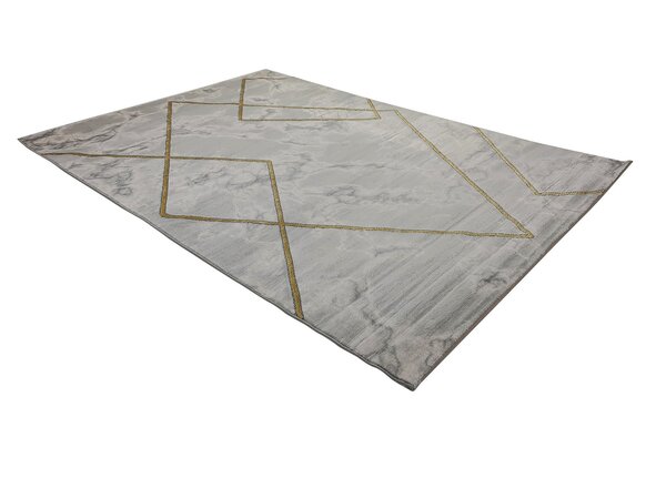 Teppich Alba Modern Grau/Gold - Marmor Design Teppich Alba Modern Grau/Gold - Marmor Design