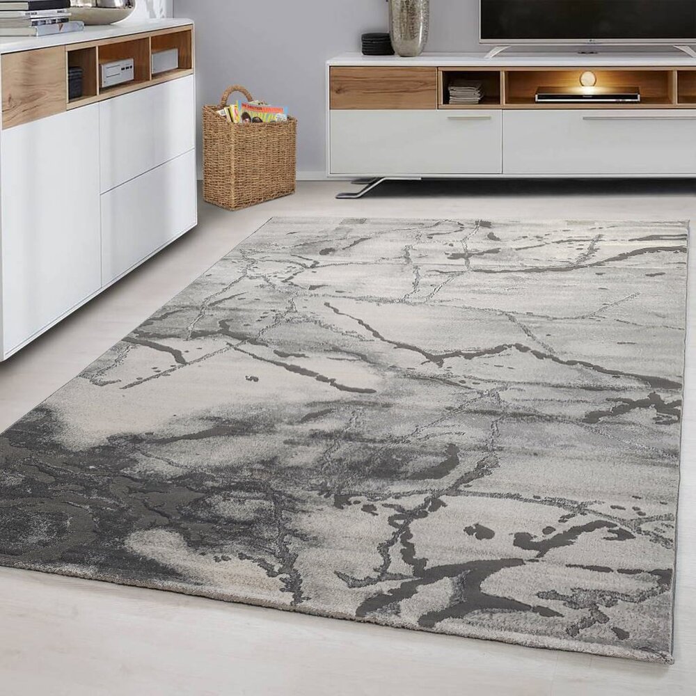 Teppich Alba Modern Grau - Marmor Design Teppich Alba Modern Grau - Marmor Design