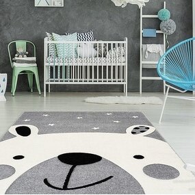 Kinderteppich Bear Grau - Kinderteppich Bear Grau -