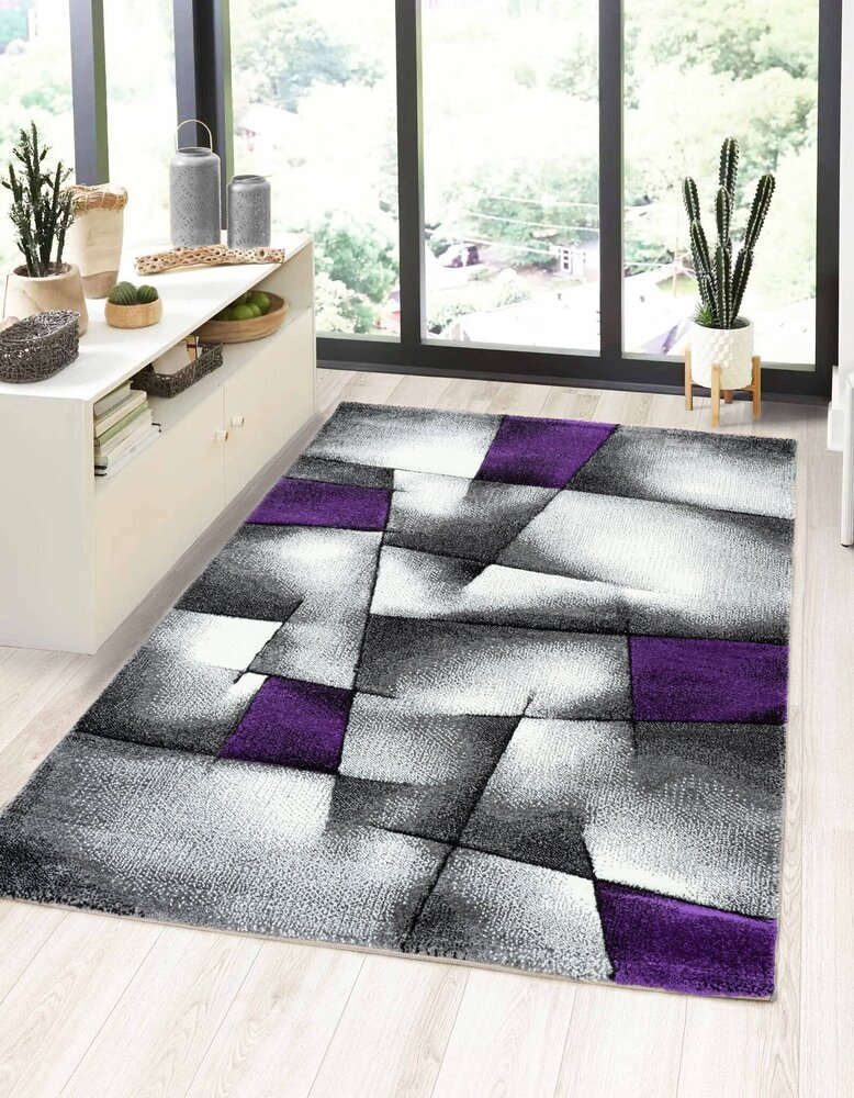 Kristal Modern Lila Teppich Kristal Modern Lila Teppich