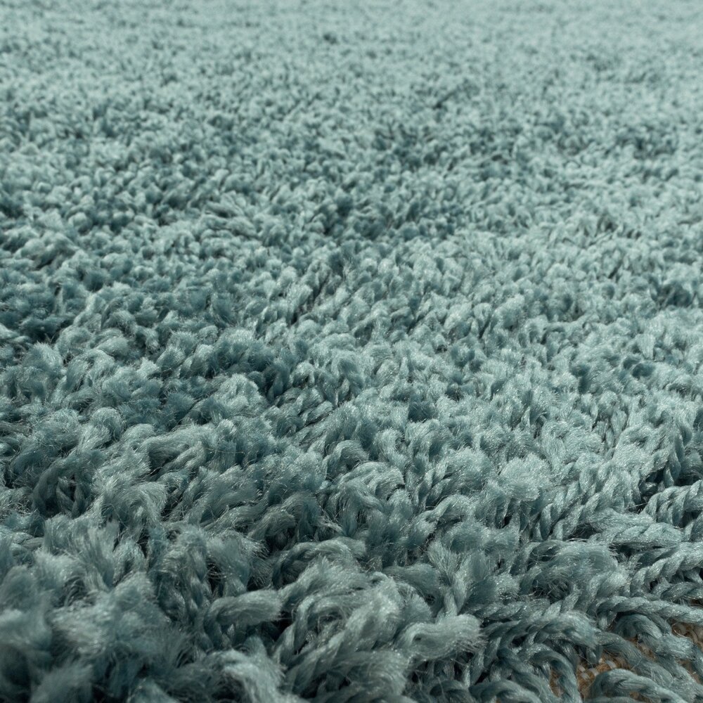 Azure Hochflorteppich Aqua Blau - Einfarbig