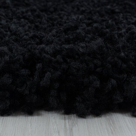 Azure Hochflorteppich Schwarz - Unifarben Azure Hochflorteppich Schwarz - Unifarben