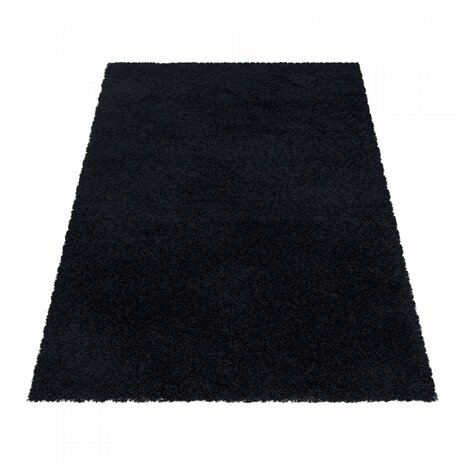 Azure Hochflorteppich Schwarz - Unifarben Azure Hochflorteppich Schwarz - Unifarben