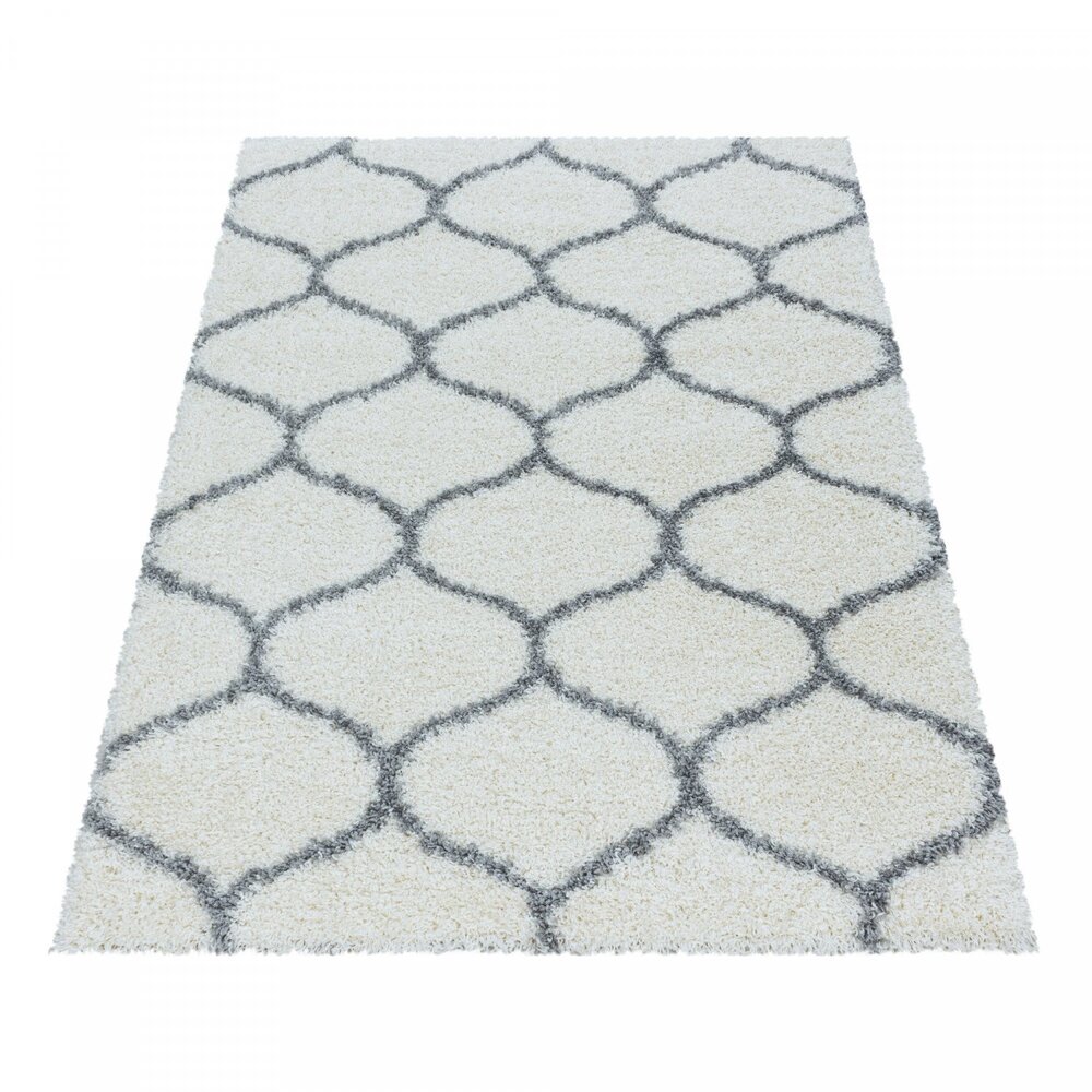 Hochflor Teppich - Azure Creme/Grau