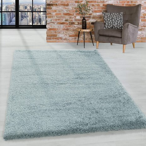 Hochflor Teppich - Luna Blau Hochflor Teppich - Luna Blau