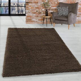 Hochflor Teppich - Luna Braun Hochflor Teppich - Luna Braun