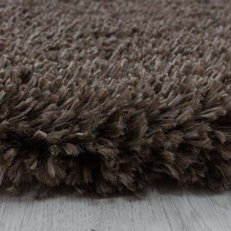 Hochflor Teppich - Luna Braun Hochflor Teppich - Luna Braun