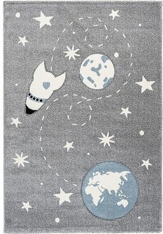 Kinder-Raumschiff-Teppich Grau Kinder-Raumschiff-Teppich Grau