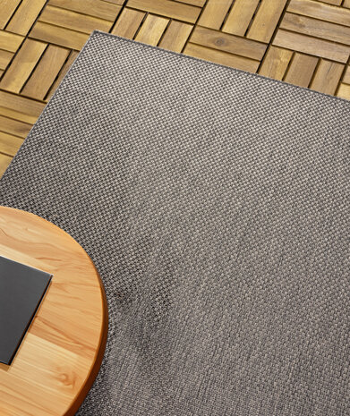 Nilus Niedrigflor-Teppich in Grau - In & Outdoor Nilus Niedrigflor-Teppich in Grau - In & Outdoor