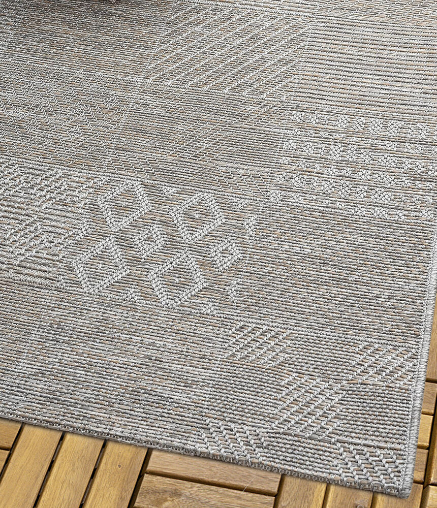 Cyrene Kurzflorer Teppich in Grau - In & Outdoor Cyrene Kurzflorer Teppich in Grau - In & Outdoor