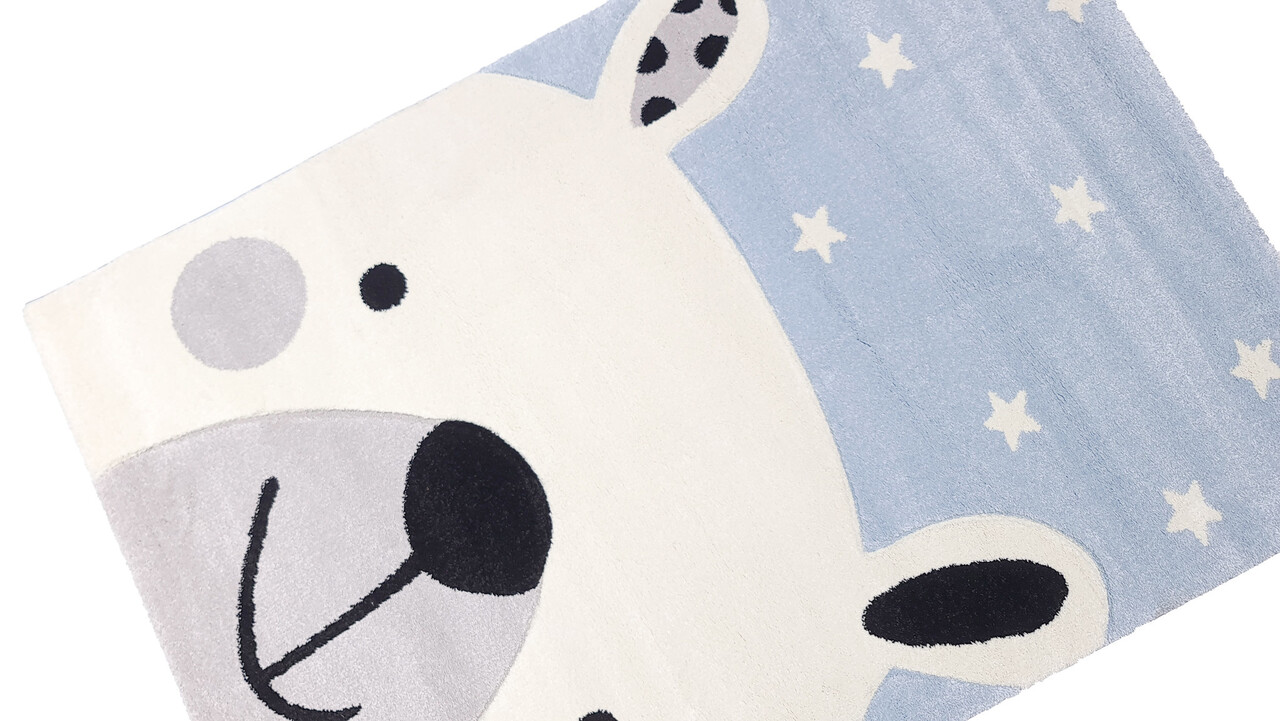 Kinder Bär Blau Teppich - Kinder Bär Blau Teppich -