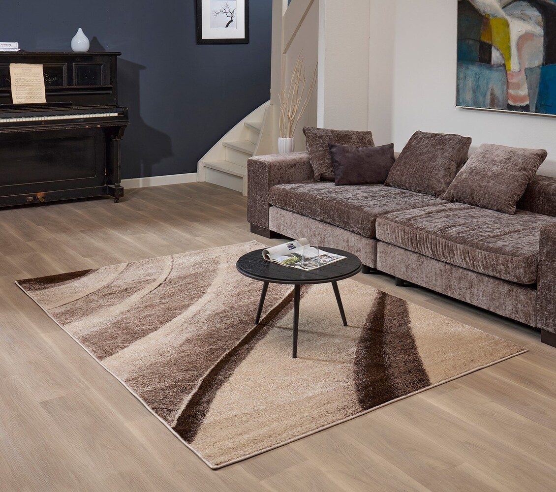 Modern Teppich - Lima Designer Braun/Beige