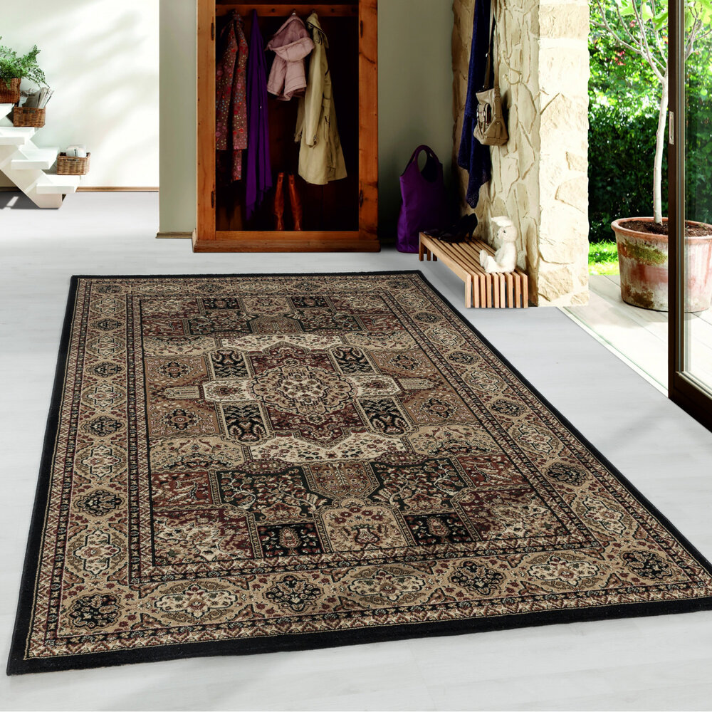 Orientteppich - Bukhara Kariert Schwarz/Bunt