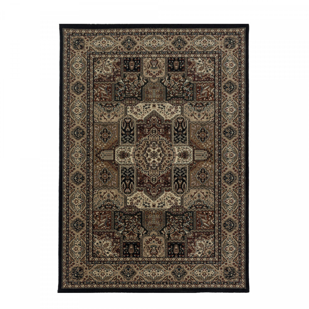 Orientteppich - Bukhara Kariert Schwarz/Bunt