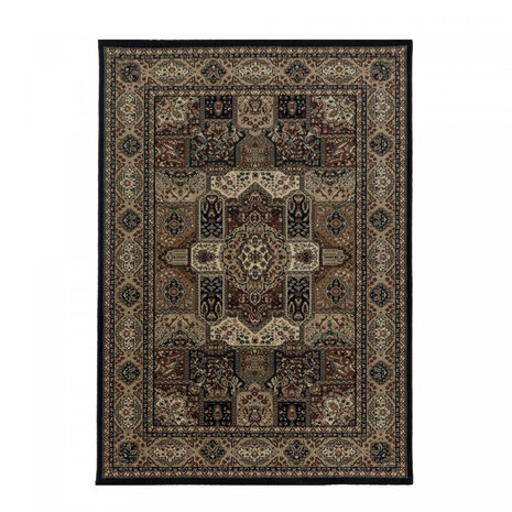 Orientteppich - Bukhara Kariert Schwarz/Bunt
