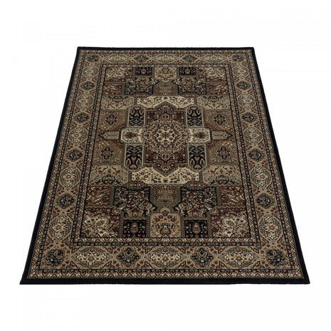 Orientteppich - Bukhara Kariert Schwarz/Bunt