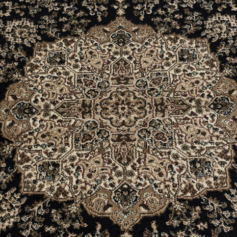 Orientteppich - Bukhara Klassisch Medaillon Schwarz Orientteppich - Bukhara Klassisch Medaillon Schwarz