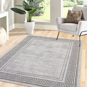 Minye Modern Grau Teppich - Römisches Motiv Minye Modern Grau Teppich - Römisches Motiv