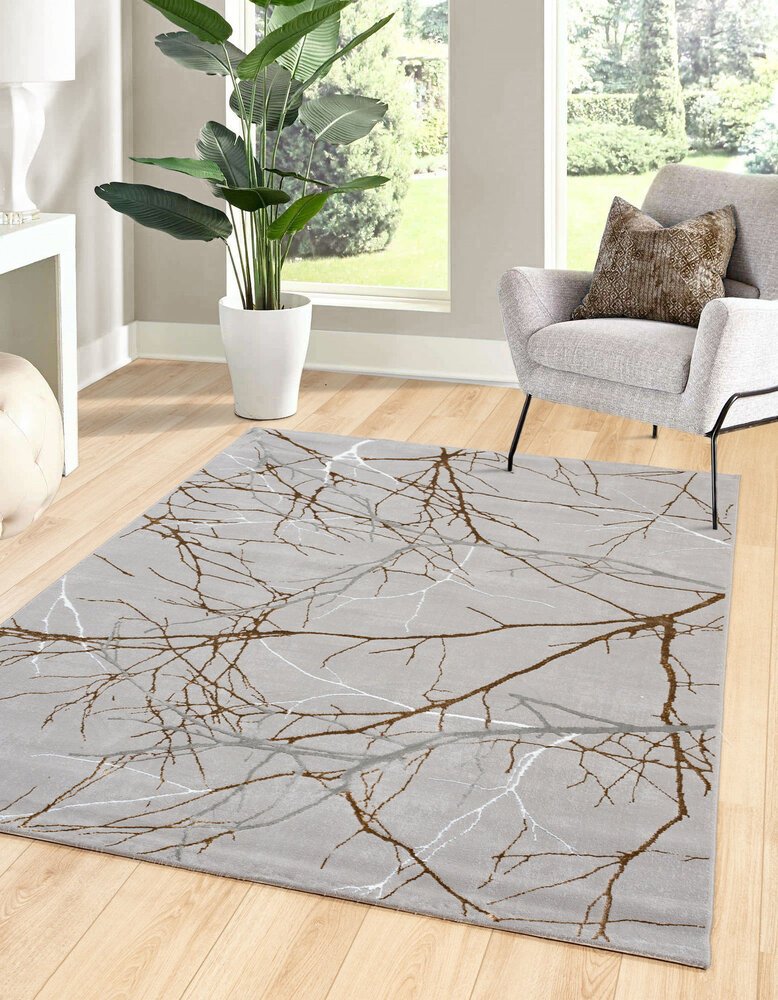 Teppich Minye Modern Grau - Designer