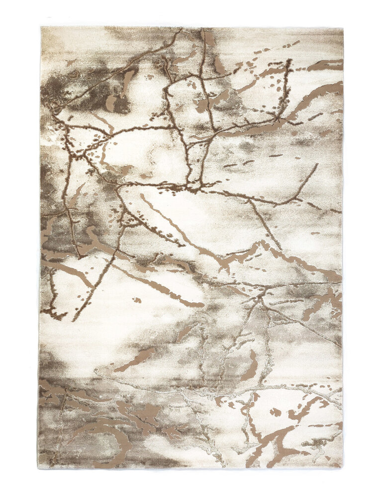 Alba Modern Beige Teppich - Marmor Design