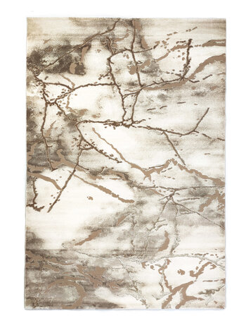 Alba Modern Beige Teppich - Marmor Design