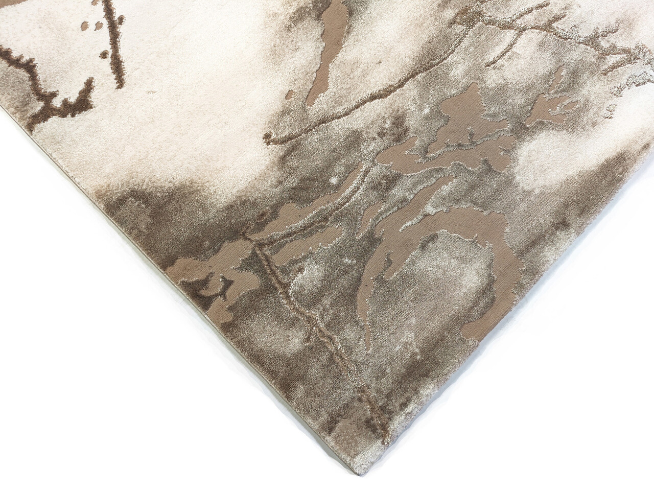 Alba Modern Beige Teppich - Marmor Design