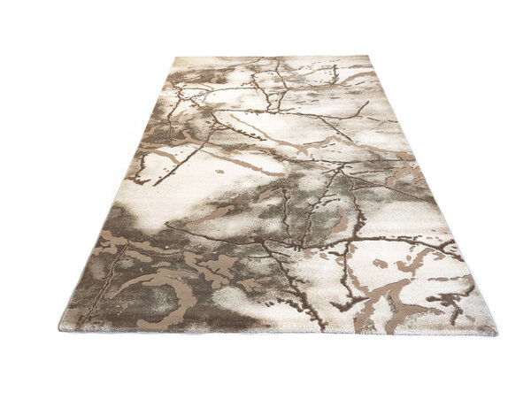 Alba Modern Beige Teppich - Marmor Design