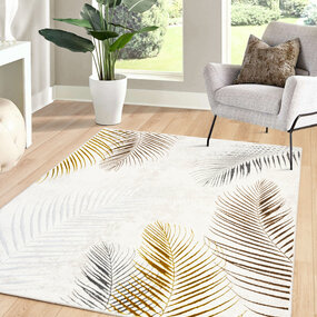 Minye Modern Creme Gold Teppich - Designer Minye Modern Creme Gold Teppich - Designer
