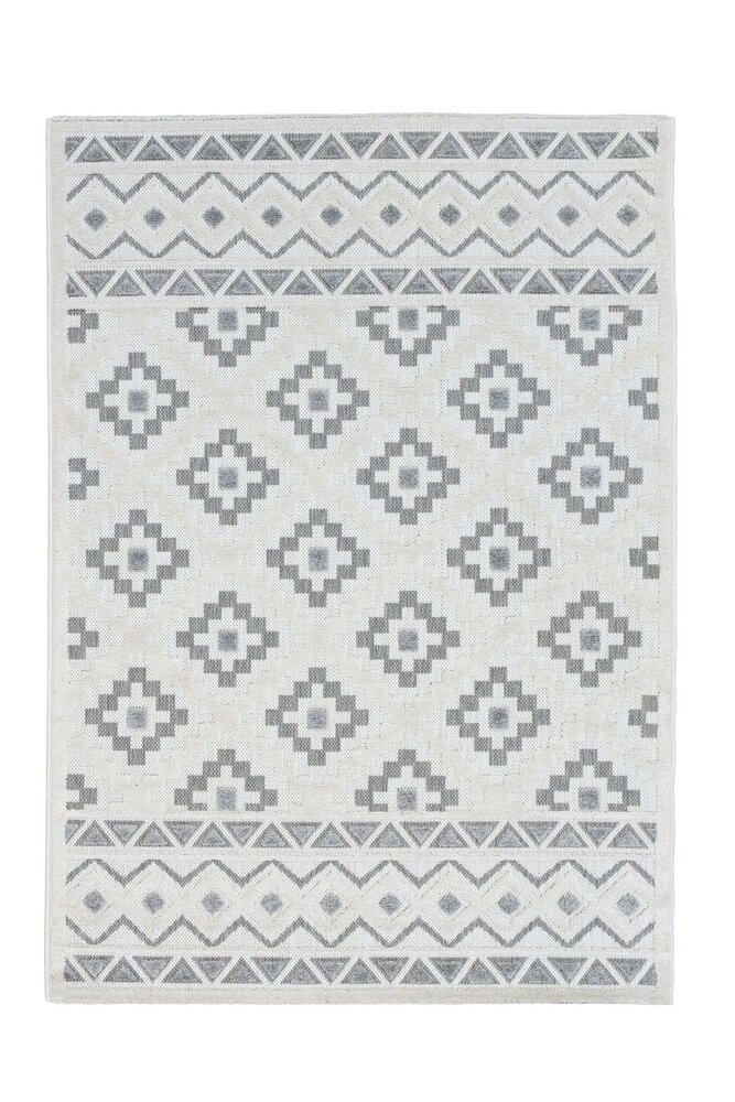 Algarve Teppich für In & Outdoor Creme/Grau - Skandinavisches Design Algarve Teppich für In & Outdoor Creme/Grau - Skandinavisches Design