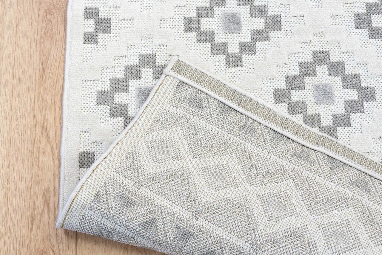 Algarve Teppich für In & Outdoor Creme/Grau - Skandinavisches Design Algarve Teppich für In & Outdoor Creme/Grau - Skandinavisches Design