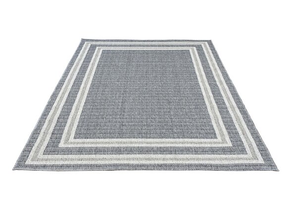 Belize Teppich In & Outdoor Grau - Rahmen Belize Teppich In & Outdoor Grau - Rahmen