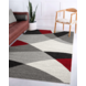 Moderner Teppich - Belos Rot/Grau Moderner Teppich - Belos Rot/Grau